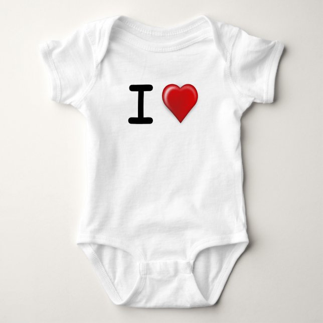 Body Para Bebê EU AMO o modelo (Frente)