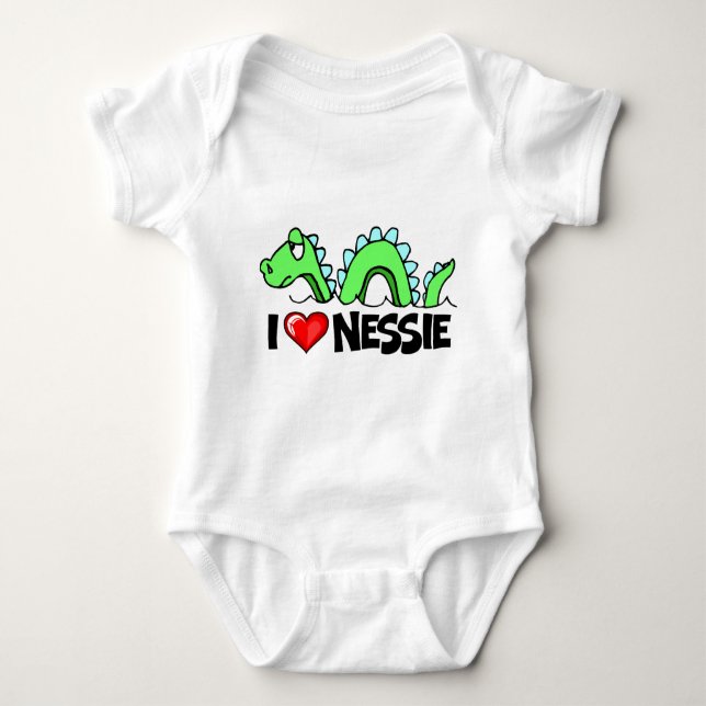 Body Para Bebê Eu amo o Nessie (Frente)