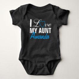 Body Para Bebê Eu Amo O Nome Da Minha Tia. Personalizado
