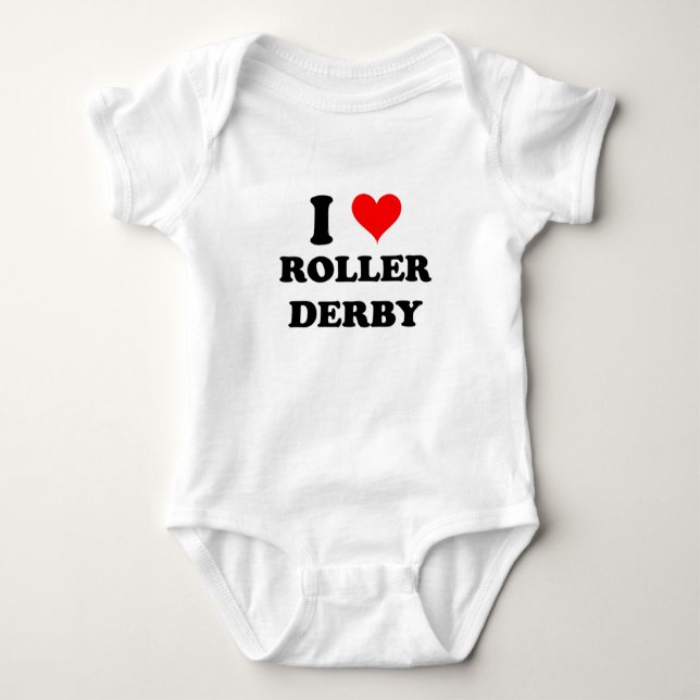 Body Para Bebê Eu amo o rolo Derby (Frente)
