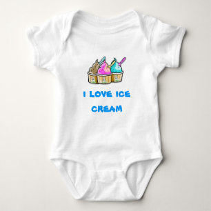 Body Para Bebê eu amo o sorvete