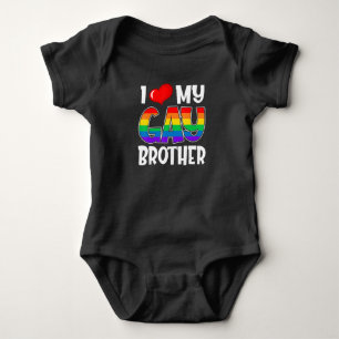 Body Para Bebê Eu Amo O Suporte Da Família Do Mês Do Orgulho Lg