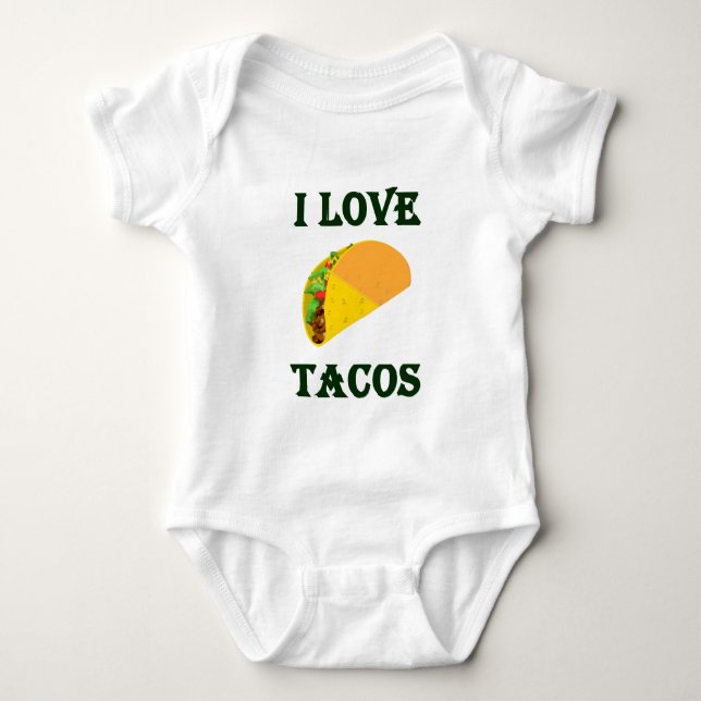 BODY PARA BEBÊ EU AMO O TACOS (Frente)