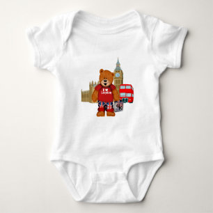 Body Para Bebê Eu amo o urso de ursinho de LONDRES