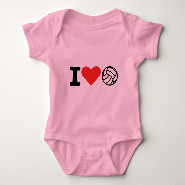 Body Para Bebê Eu amo o voleibol (Frente)
