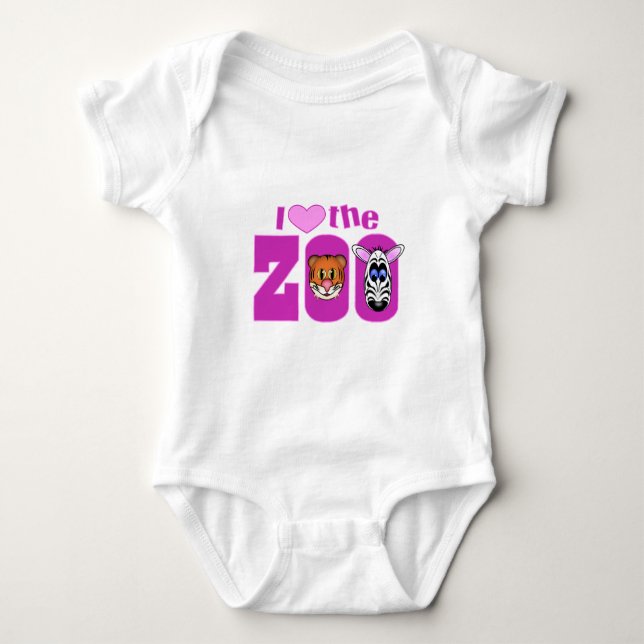 Body Para Bebê Eu amo o zoológico (Frente)