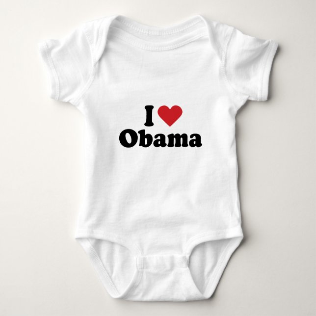 BODY PARA BEBÊ EU AMO OBAMA - - .PNG (Frente)