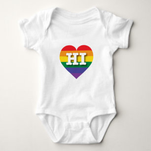 Body Para Bebê Eu amo Orgulho gay Hawaii