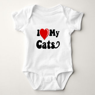Body Para Bebê Eu Amo Os Meus Gatos