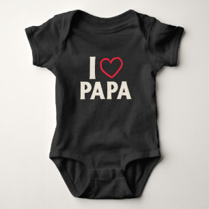 Body Para Bebê Eu amo Papai, Branco Vermelho Significado Fofo