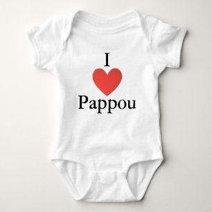 Body Para Bebê Eu amo Pappou uma parte