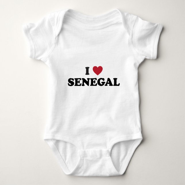 Body Para Bebê Eu amo Senegal (Frente)