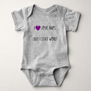 Body Para Bebê Eu amo sestas mas a estada acordou