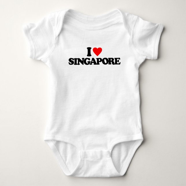 BODY PARA BEBÊ EU AMO SINGAPORE (Frente)