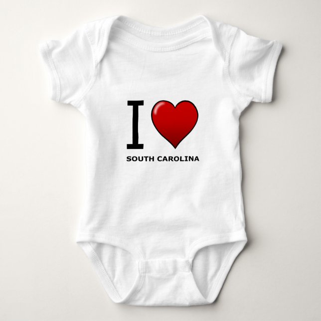 BODY PARA BEBÊ EU AMO SOUTH CAROLINA (Frente)