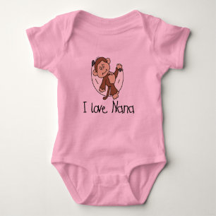 Body Para Bebê Eu amo t-shirt e presentes de Nana
