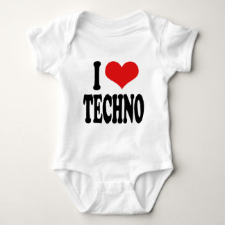 Body Para Bebê Eu amo Techno