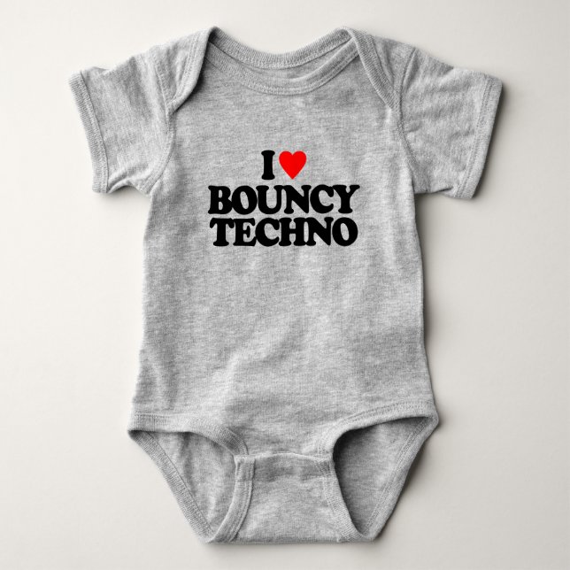 BODY PARA BEBÊ EU AMO TECHNO BOUNCY (Frente)