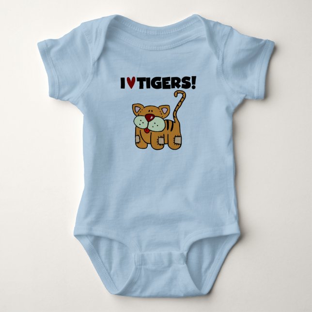 Body Para Bebê Eu amo tigres (Frente)