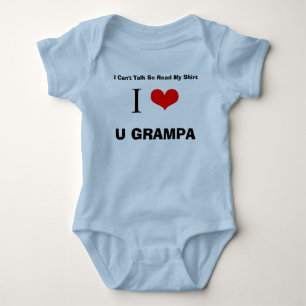 Body Para Bebê Eu amo U Grampa