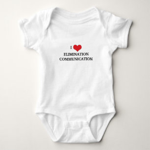 Body Para Bebê Eu amo uma comunicação da eliminação