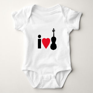 Body Para Bebê Eu amo violinos