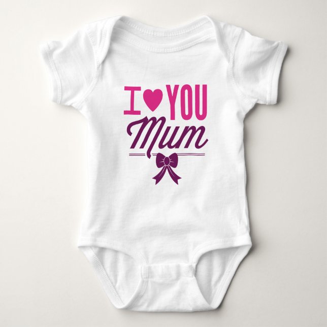Body Para Bebê Eu Amo Você Mãe (Frente)