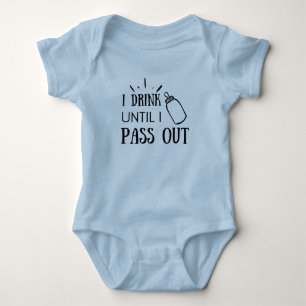 Body Para Bebê Eu Bebo Até Desmaiar Baby Bodysuit