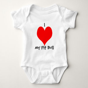 Body Para Bebê Eu... coração, meu Touro de Pit