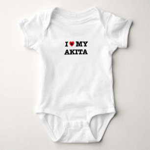 Body Para Bebê Eu Corto O Meu Fato De Bebê Akita