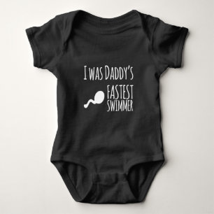Body Para Bebê Eu Era O Nadador Mais Rápido Do Pai
