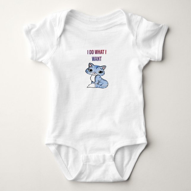 Body Para Bebê Eu Faço O Que Quero - Cat (Frente)