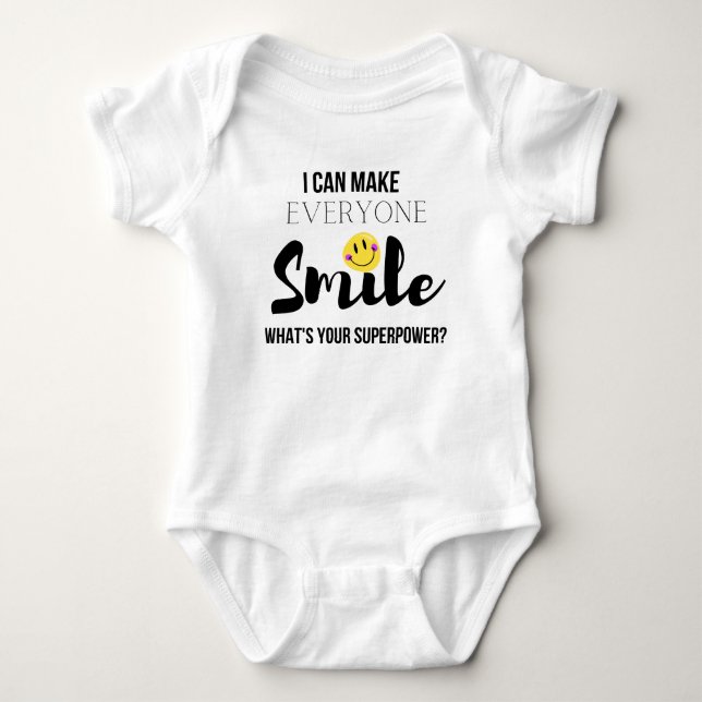 Body Para Bebê Eu faço todo mundo sorrir! (Frente)