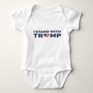 Body Para Bebê Eu fico com Donald Trump