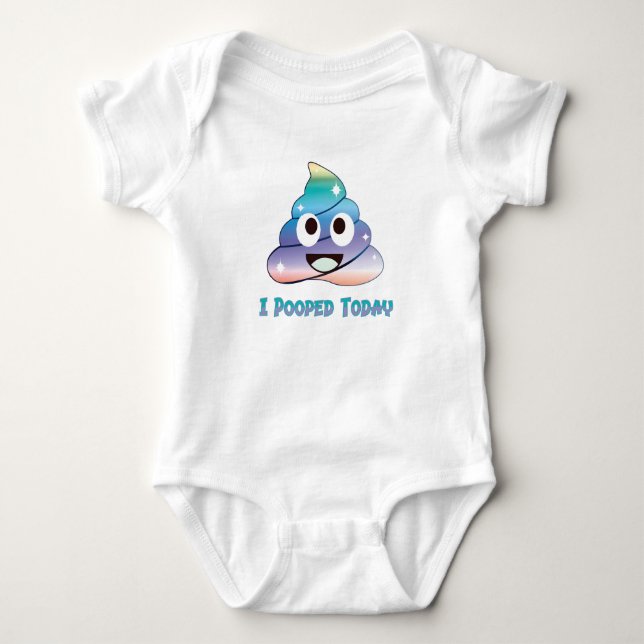 Body Para Bebê eu fiz cocô hoje (Frente)