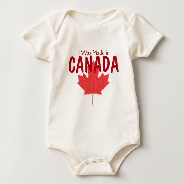 Body Para Bebê Eu fui feito em Canadá (Frente)