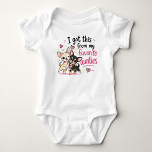 Body Para Bebê Eu ganhei isto da minha tia favorita onsie