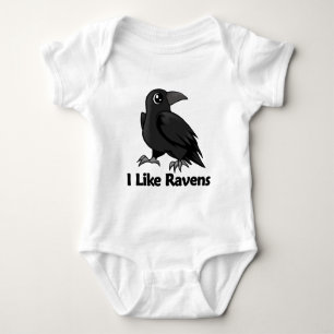 Body Para Bebê Eu gosto de corvos