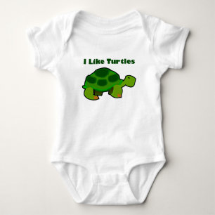 Body Para Bebê Eu Gosto de Tartarugas - Bodysuit de Jersey para B