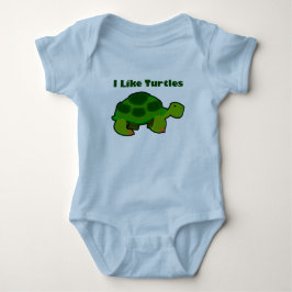 Body Para Bebê Eu Gosto de Tartarugas - Bodysuit Jersey de Bebê