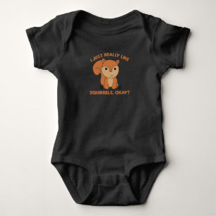 Body Para Bebê Eu Gosto Muito De Esquilo Engraçado