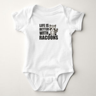 Body Para Bebê Eu Gosto Muito De Racoons Cute Raccoon