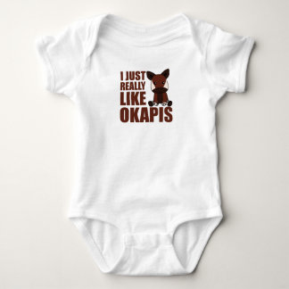 Body Para Bebê Eu gosto muito do Okapi's Cute Okapi