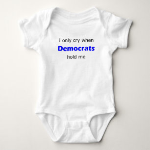 Body Para Bebê Eu grito somente quando Democratas me guardaram