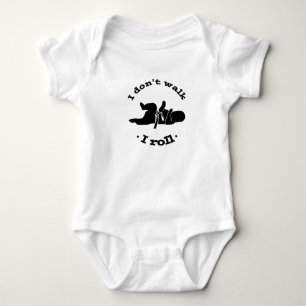 Body Para Bebê Eu não ando, mim rolo o bodysuit do jitsu do jiu