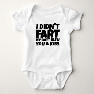 Body Para Bebê Eu não fart meu bumbum fundi-o um beijo