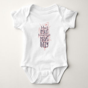 Body Para Bebê Eu não insulto eu cumprimento negativamente