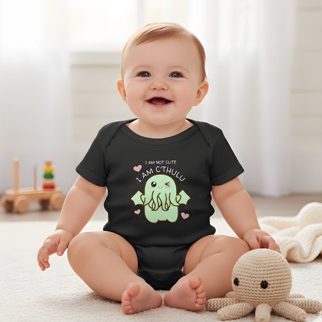 Body Para Bebê Eu não sou bonito, sou Cthulhu Baby Bodyfato (Criador carregado)
