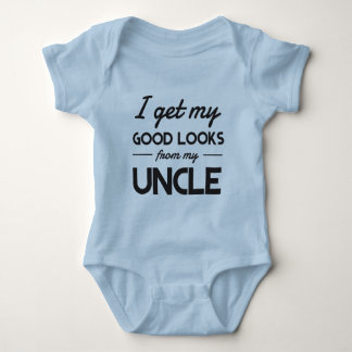 Body Para Bebê Eu obtenho meus bons olhares de meu tio