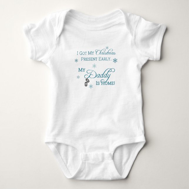 Body Para Bebê Eu obtive meu presente de Natal cedo… (Frente)